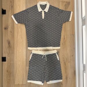 Zara Men’s XL matching Polo Shorts Set